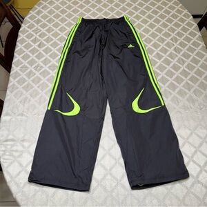 Women’s Black Adidas TEAMGEIST OVERSIZED TRACK PANTS